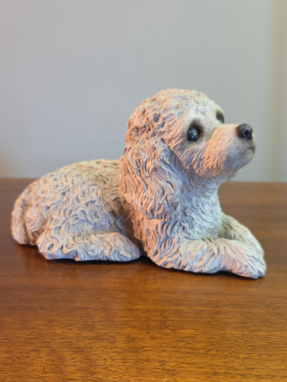 Vintage Sandicast Poodle Sculpture Figurine Signed Sandra Brue